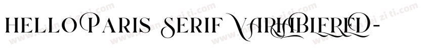 hello Paris Serif VARIABLERED字体转换